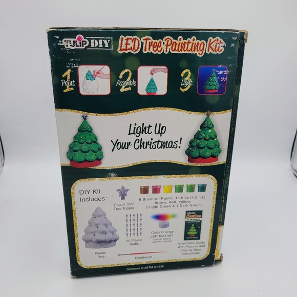 Christmas Tree Painting Kit Tulip DIY LED Lights New - Picture 5 of 10